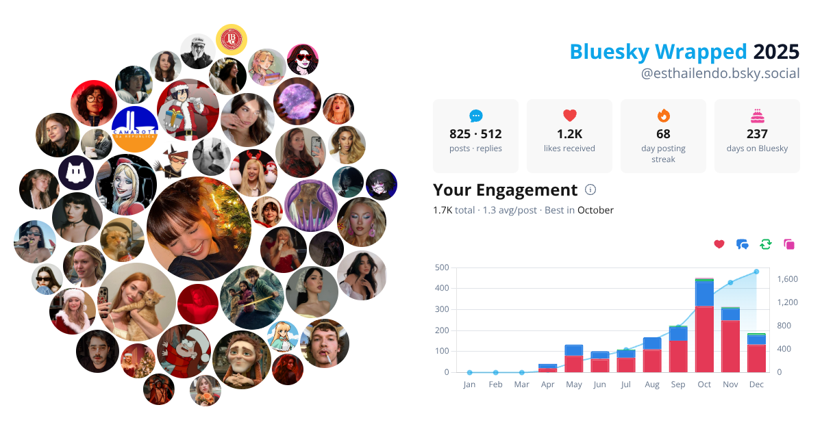 Your Bluesky Wrapped 2025 preview