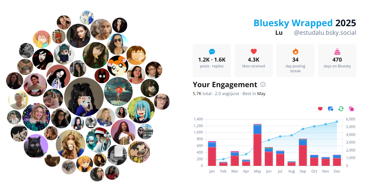 Your Bluesky Wrapped 2025 preview