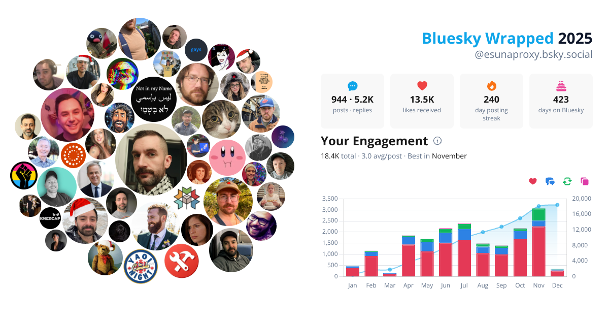 Your Bluesky Wrapped 2025 preview