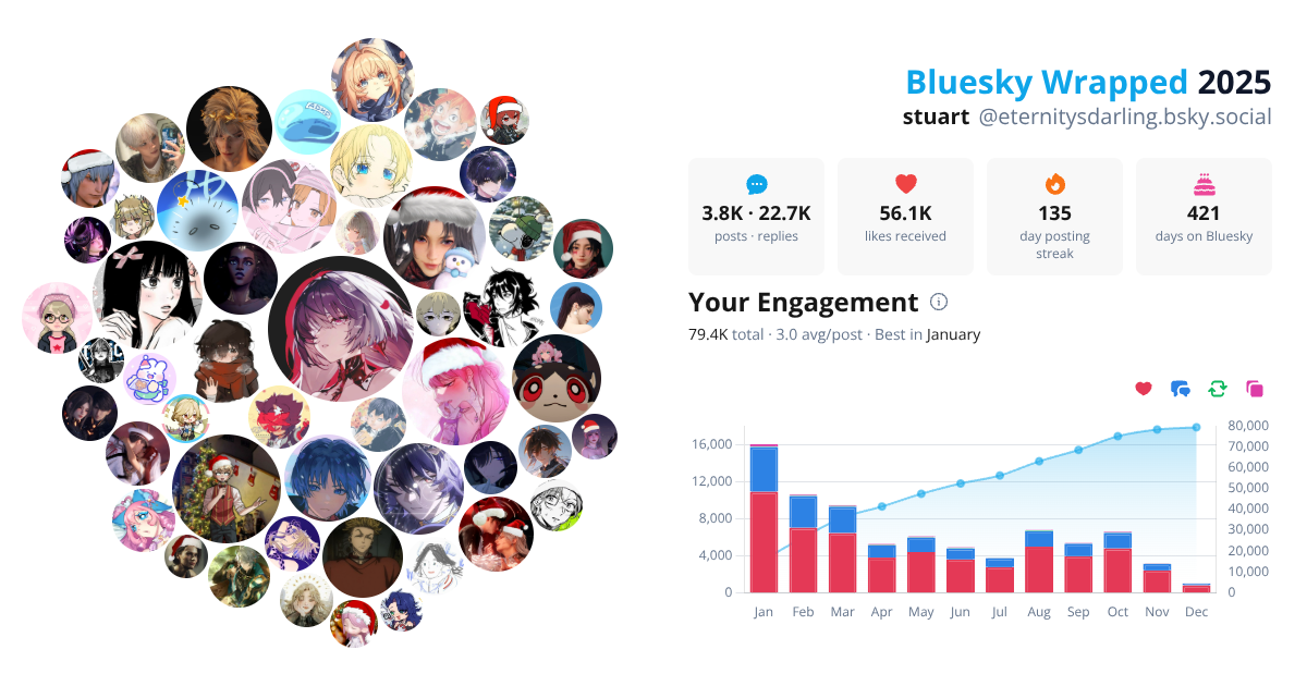 Your Bluesky Wrapped 2025 preview