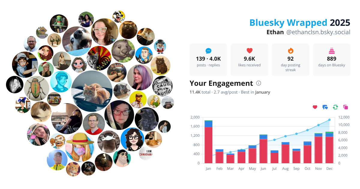 Your Bluesky Wrapped 2025 preview