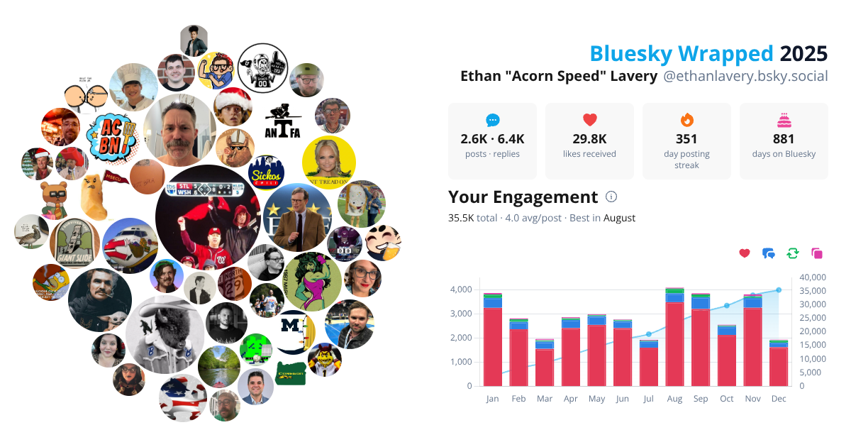Your Bluesky Wrapped 2025 preview