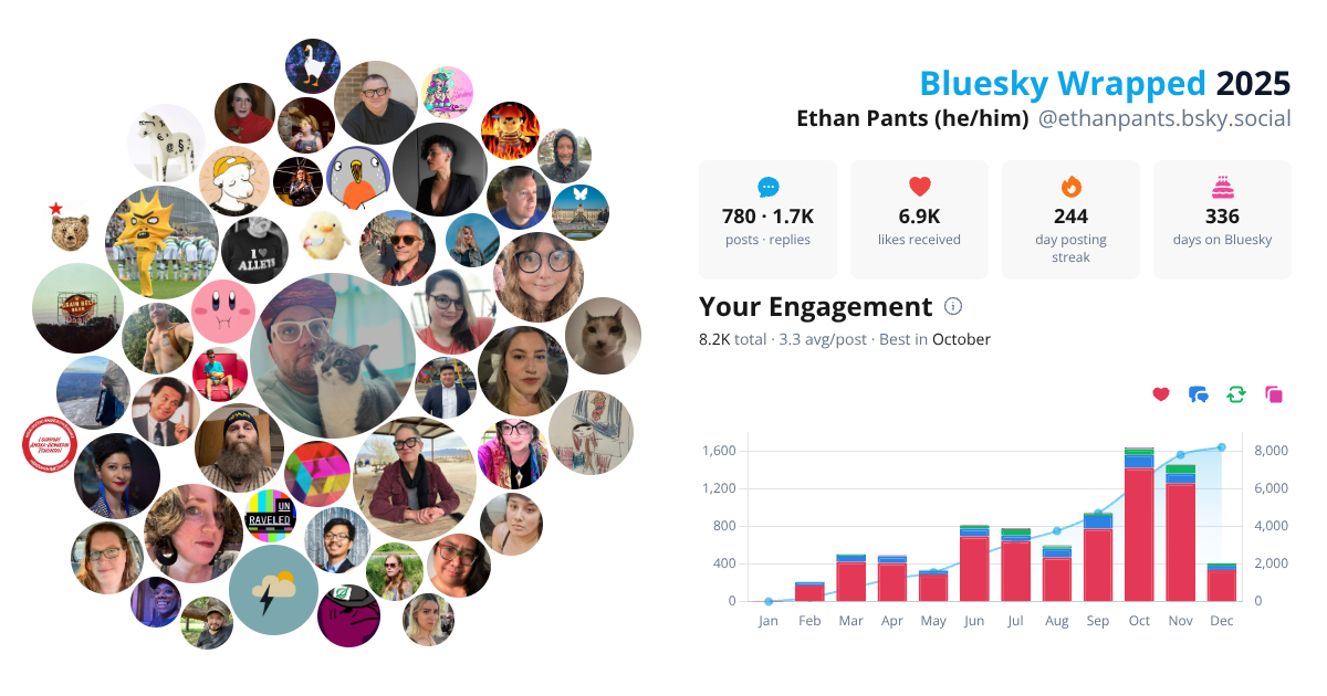 Your Bluesky Wrapped 2025 preview