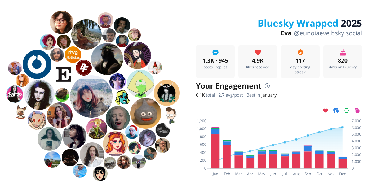 Your Bluesky Wrapped 2025 preview