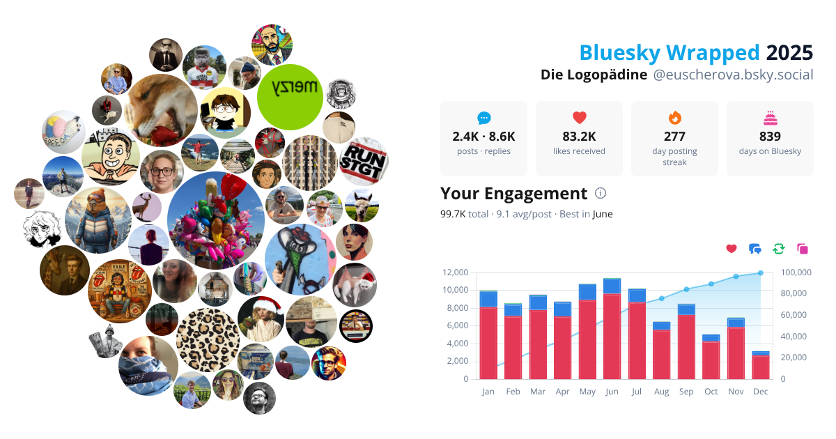 Your Bluesky Wrapped 2025 preview