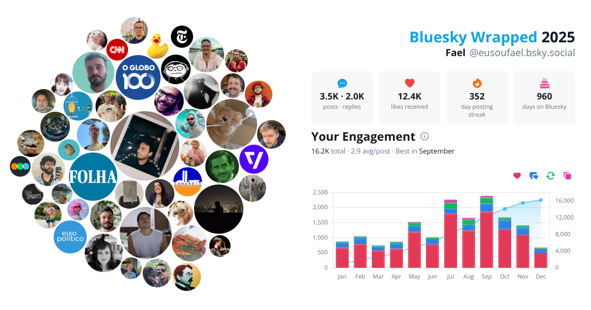 Your Bluesky Wrapped 2025 preview