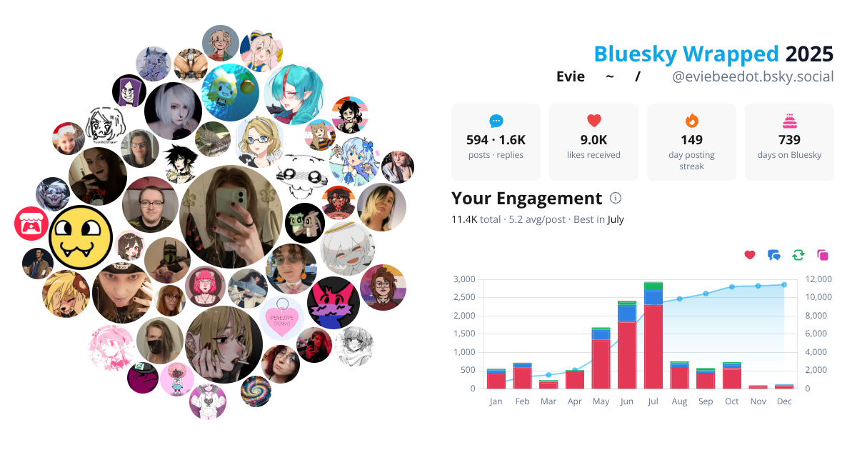 Your Bluesky Wrapped 2025 preview