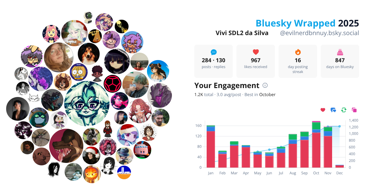 Your Bluesky Wrapped 2025 preview
