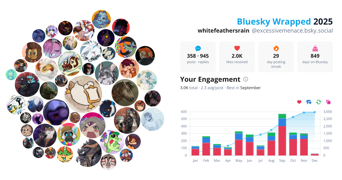 Your Bluesky Wrapped 2025 preview