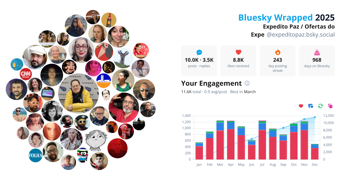 Your Bluesky Wrapped 2025 preview