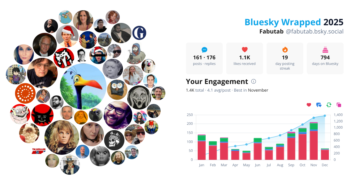Your Bluesky Wrapped 2025 preview