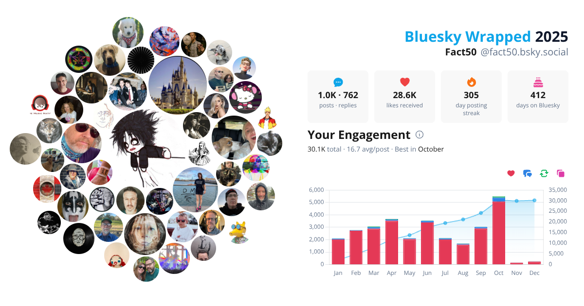 Your Bluesky Wrapped 2025 preview