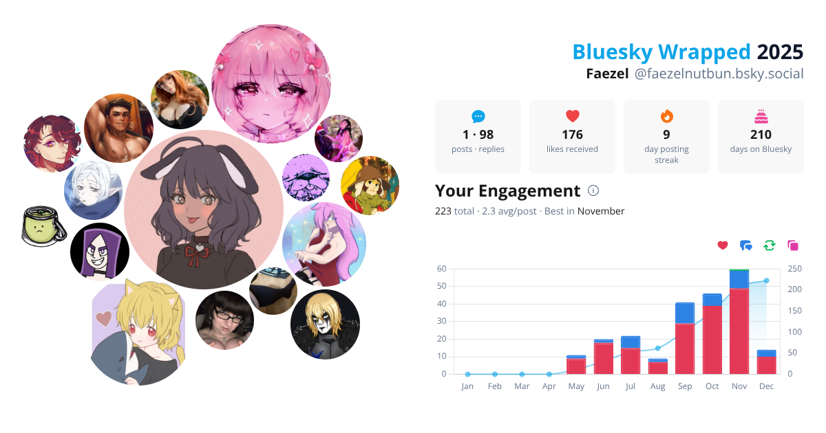 Your Bluesky Wrapped 2025 preview