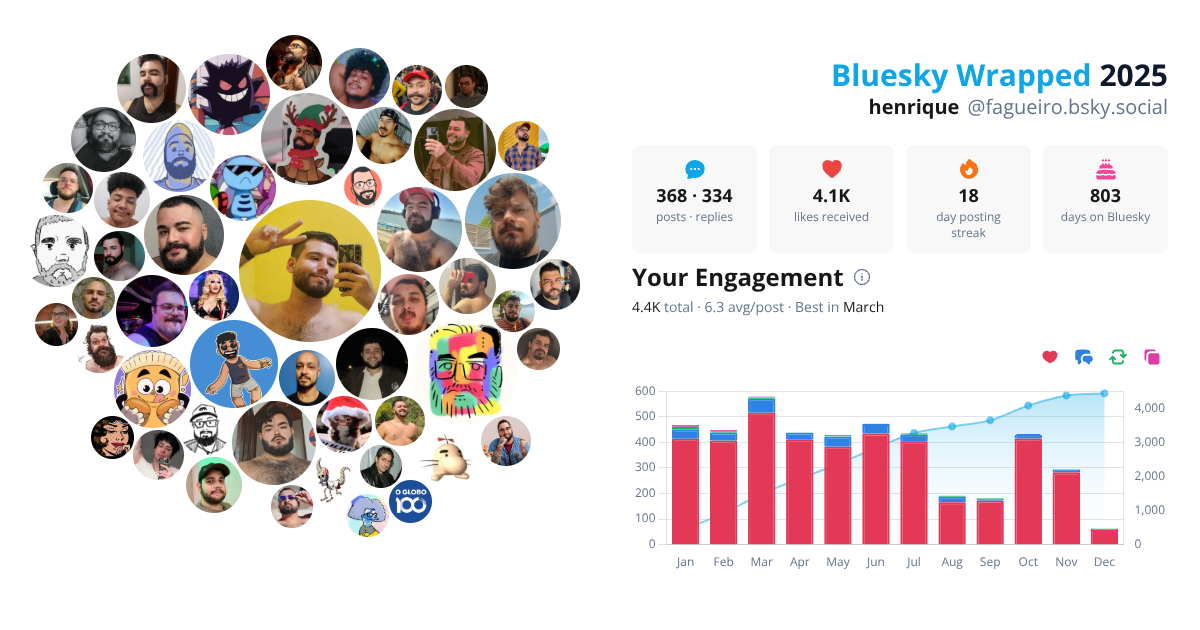 Your Bluesky Wrapped 2025 preview