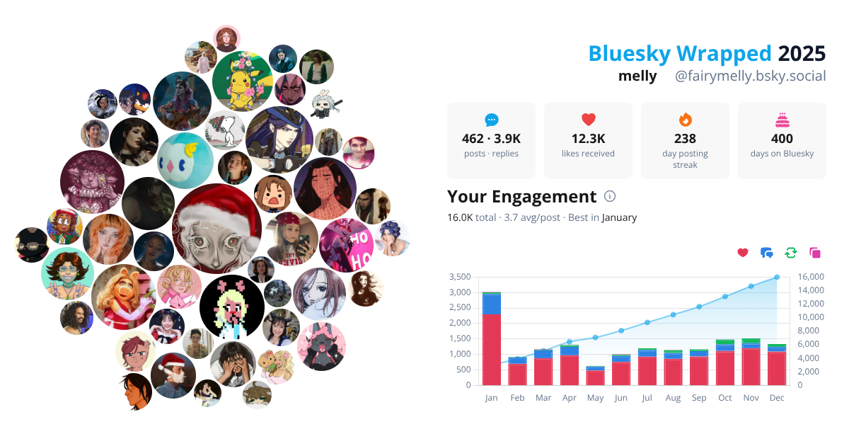 Your Bluesky Wrapped 2025 preview