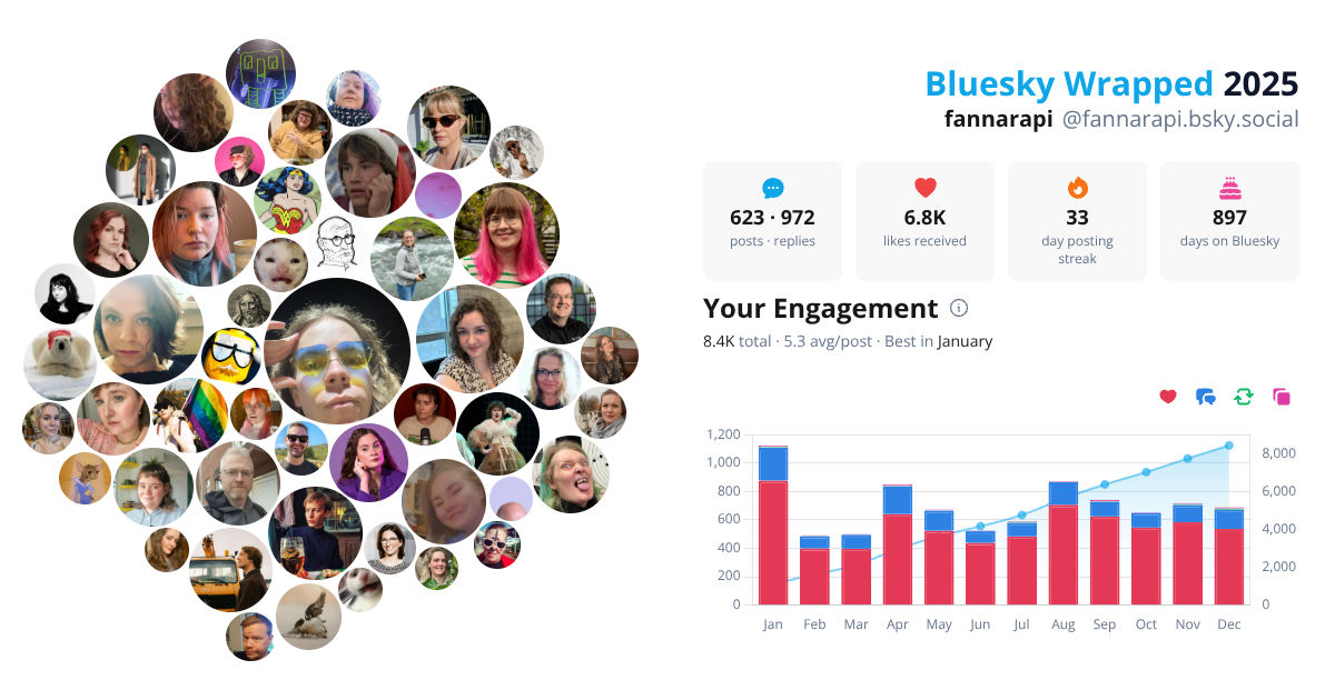 Your Bluesky Wrapped 2025 preview