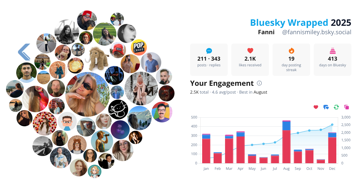 Your Bluesky Wrapped 2025 preview