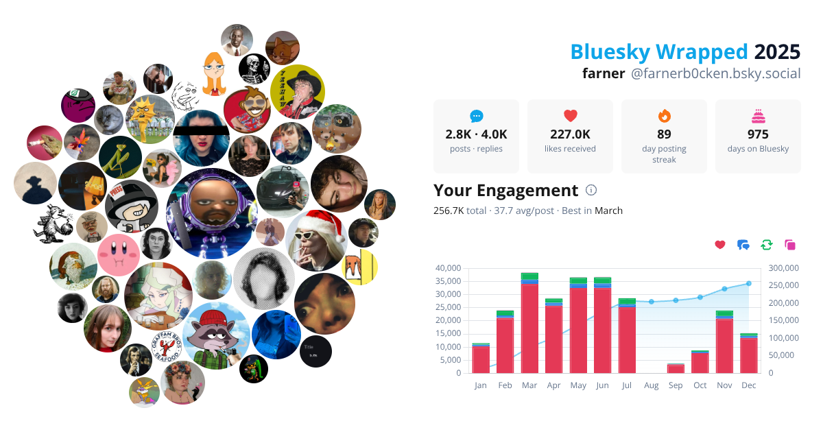Your Bluesky Wrapped 2025 preview