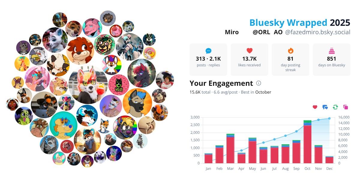 Your Bluesky Wrapped 2025 preview