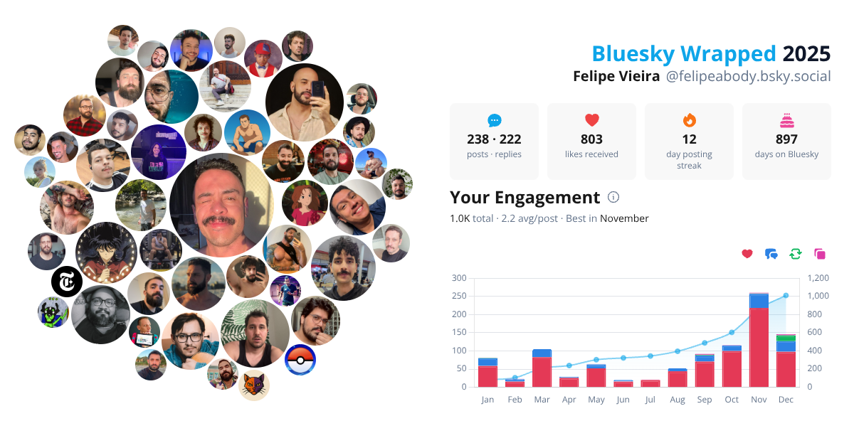 Your Bluesky Wrapped 2025 preview