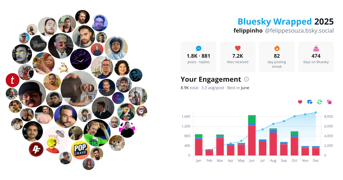 Your Bluesky Wrapped 2025 preview