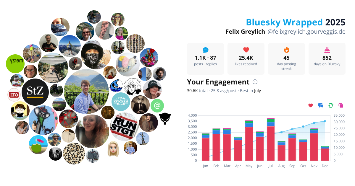 Your Bluesky Wrapped 2025 preview