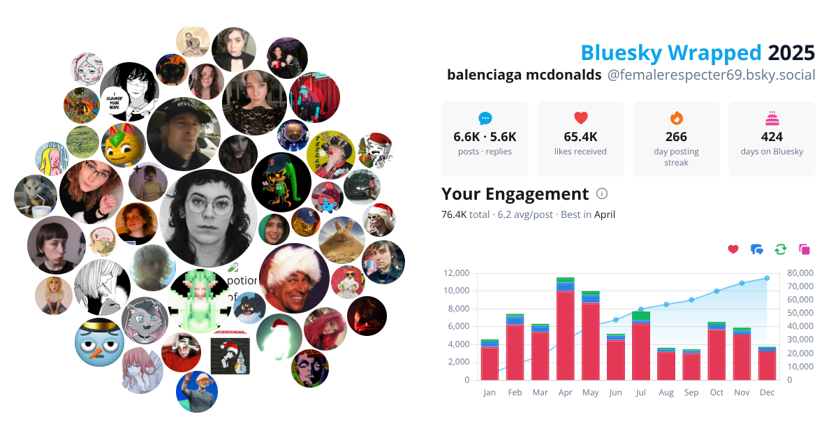 Your Bluesky Wrapped 2025 preview