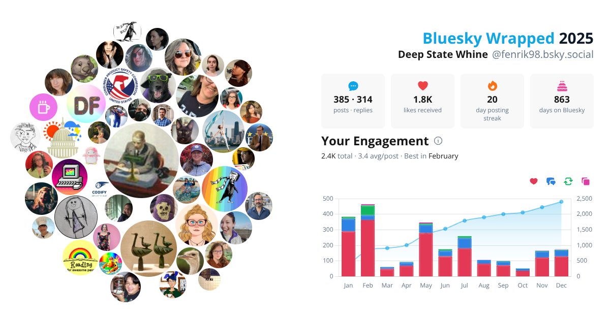 Your Bluesky Wrapped 2025 preview