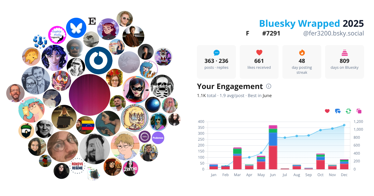 Your Bluesky Wrapped 2025 preview