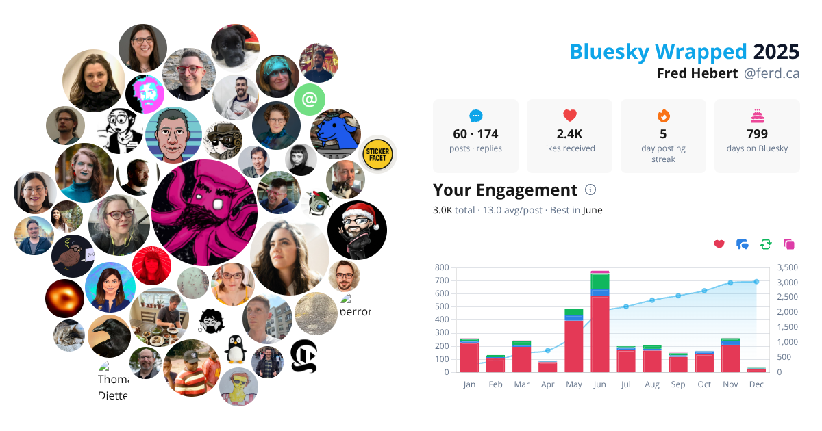 Your Bluesky Wrapped 2025 preview