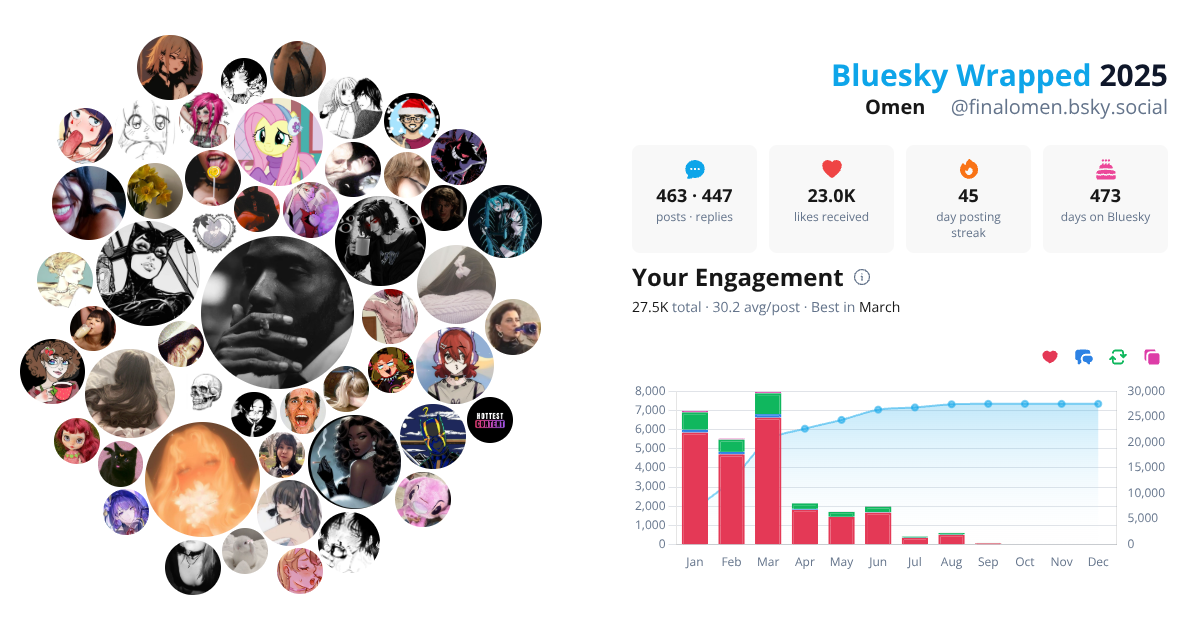 Your Bluesky Wrapped 2025 preview