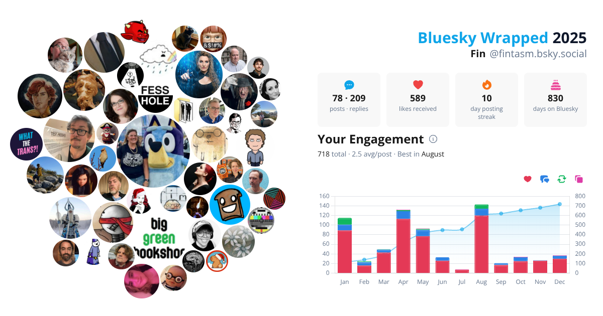 Your Bluesky Wrapped 2025 preview