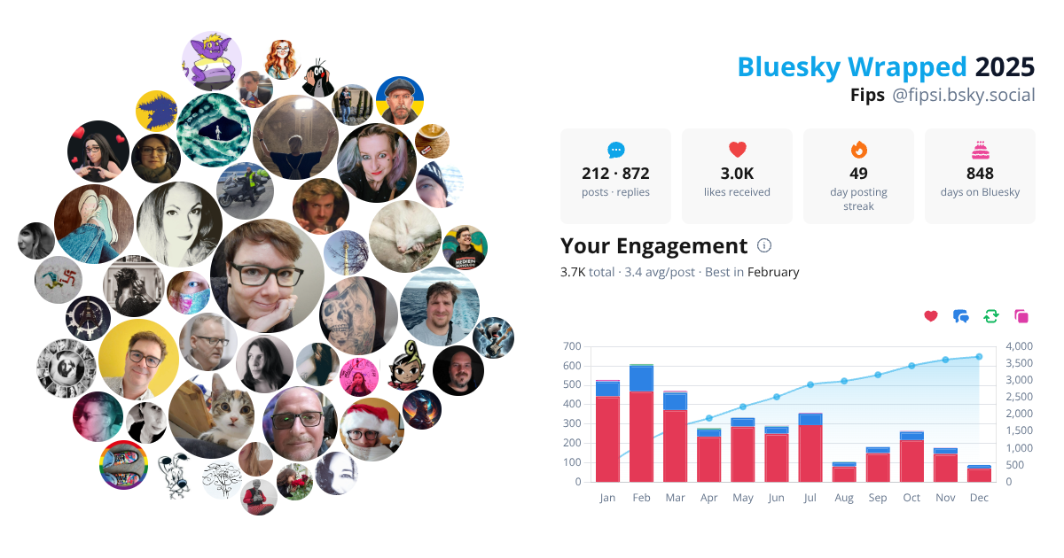 Your Bluesky Wrapped 2025 preview