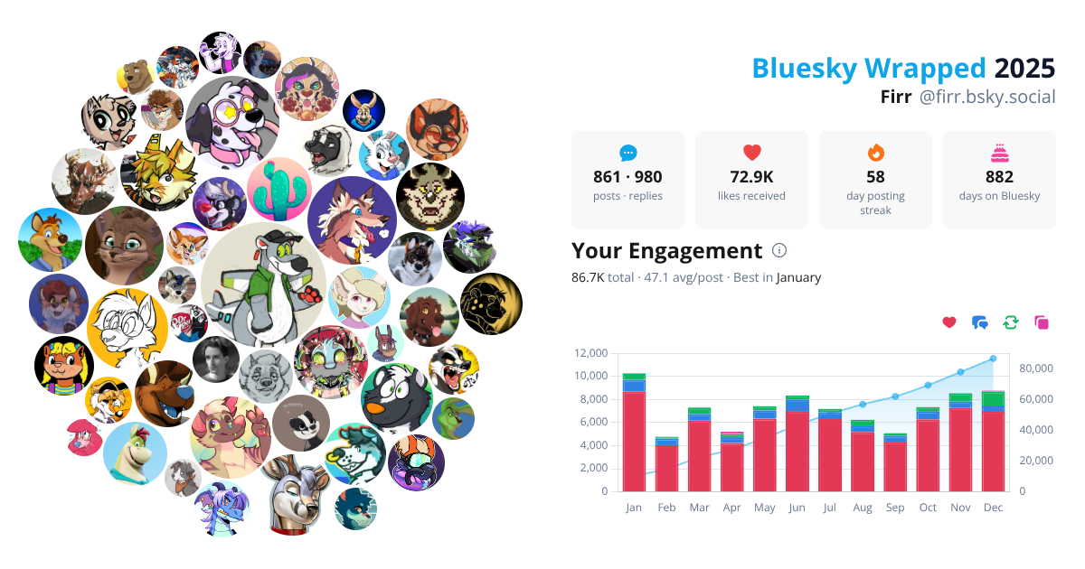 Your Bluesky Wrapped 2025 preview