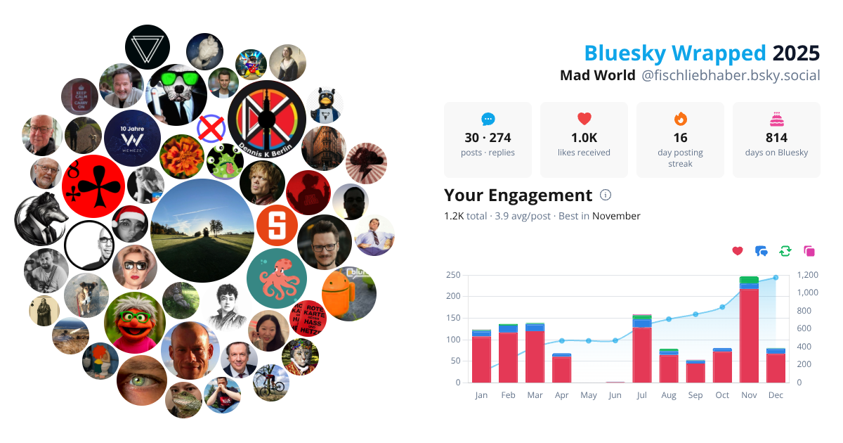 Your Bluesky Wrapped 2025 preview