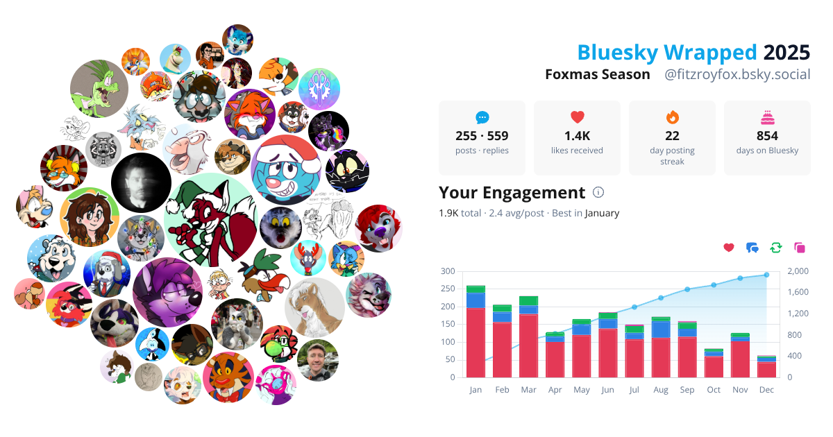 Your Bluesky Wrapped 2025 preview