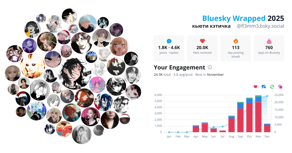 Your Bluesky Wrapped 2025 preview