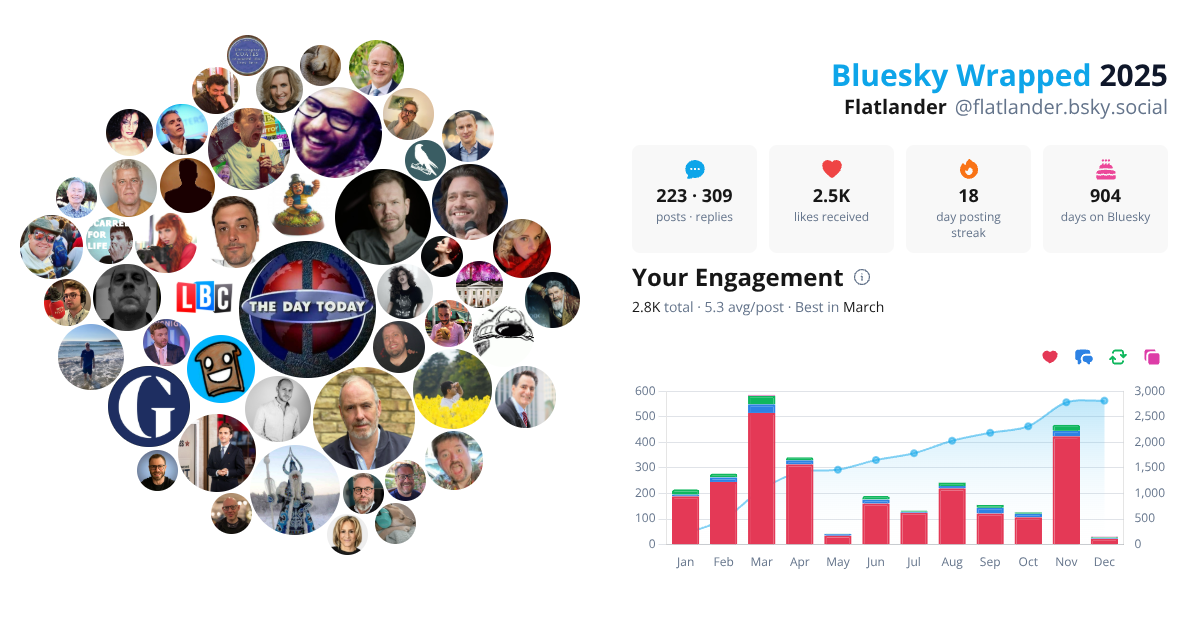 Your Bluesky Wrapped 2025 preview