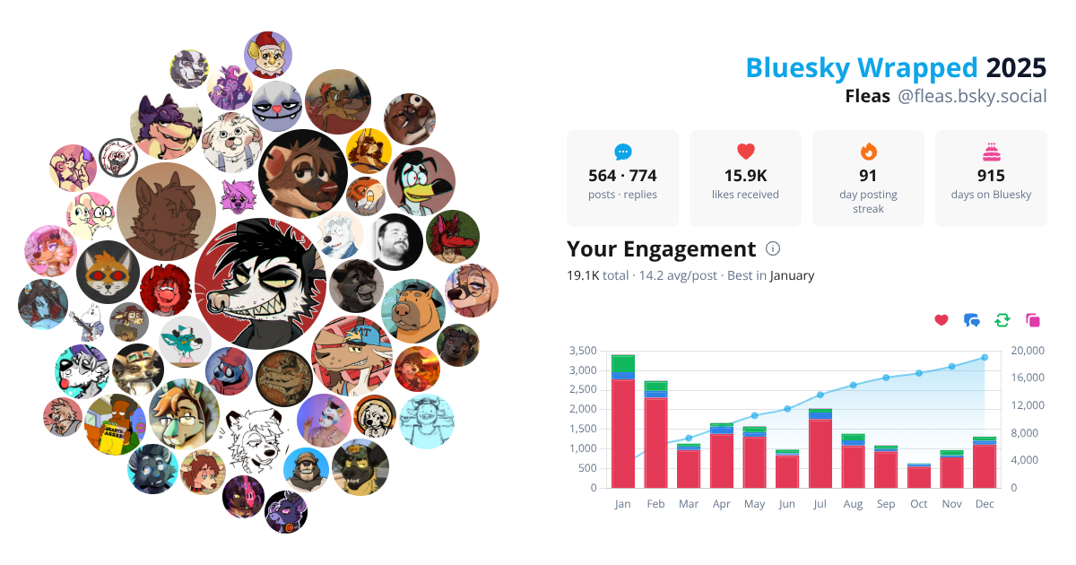 Your Bluesky Wrapped 2025 preview