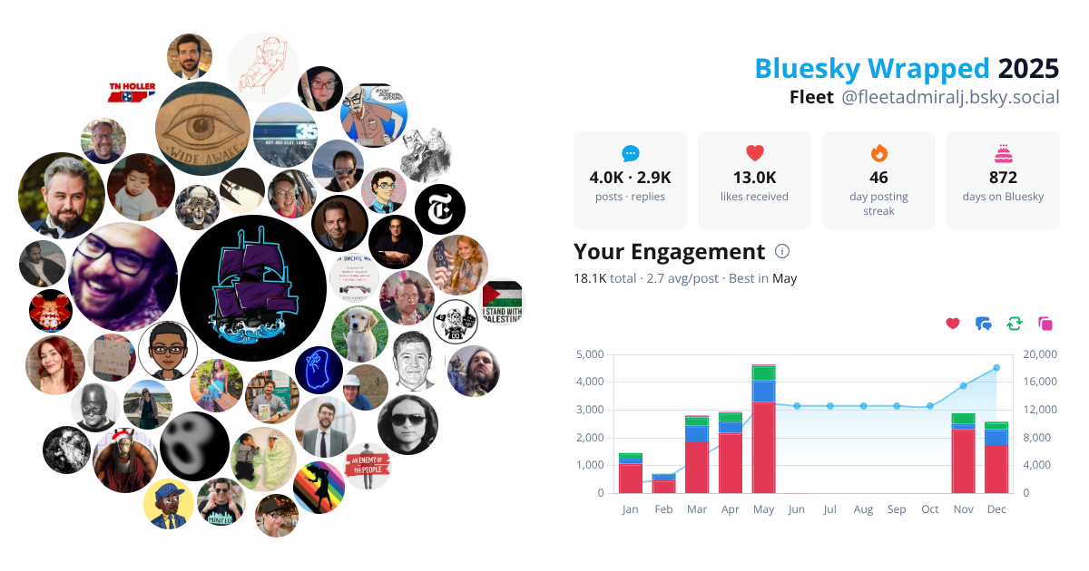 Your Bluesky Wrapped 2025 preview