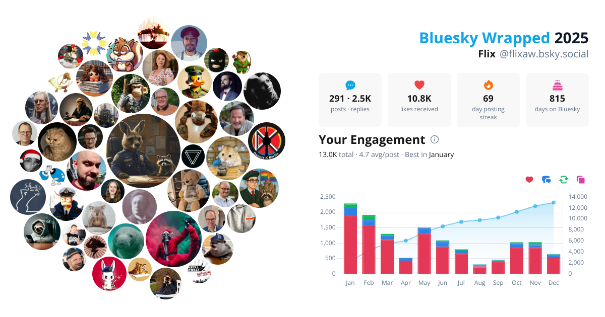 Your Bluesky Wrapped 2025 preview