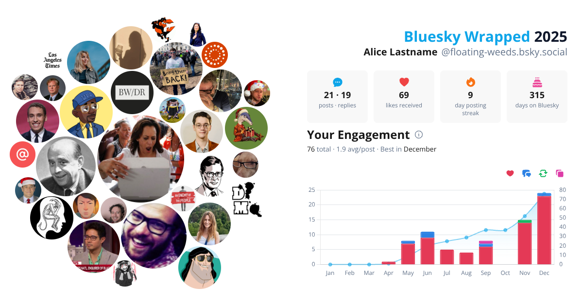 Your Bluesky Wrapped 2025 preview