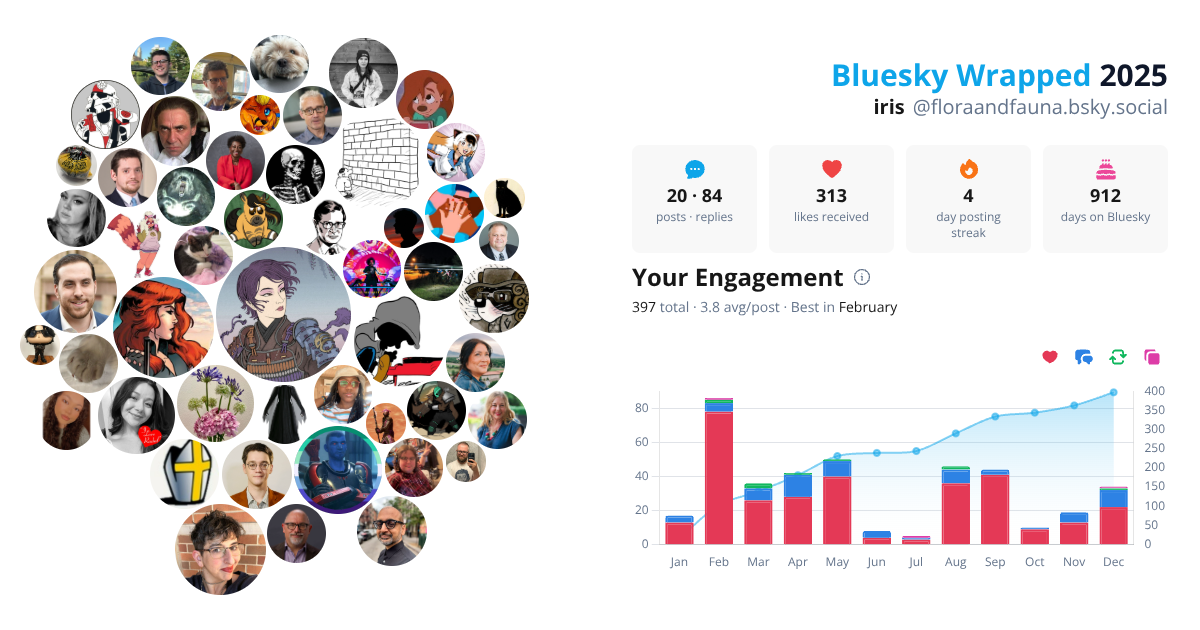 Your Bluesky Wrapped 2025 preview