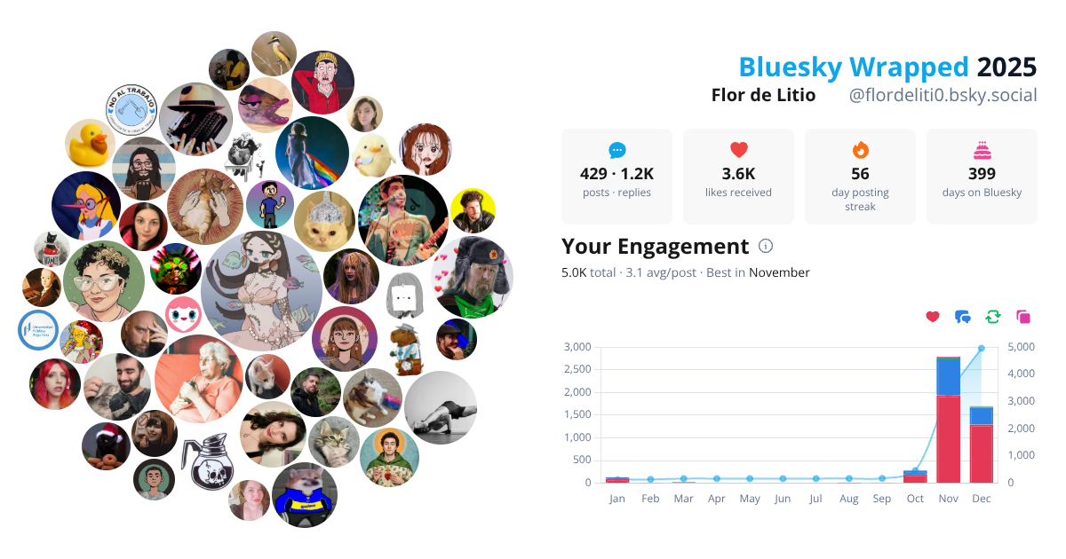 Your Bluesky Wrapped 2025 preview