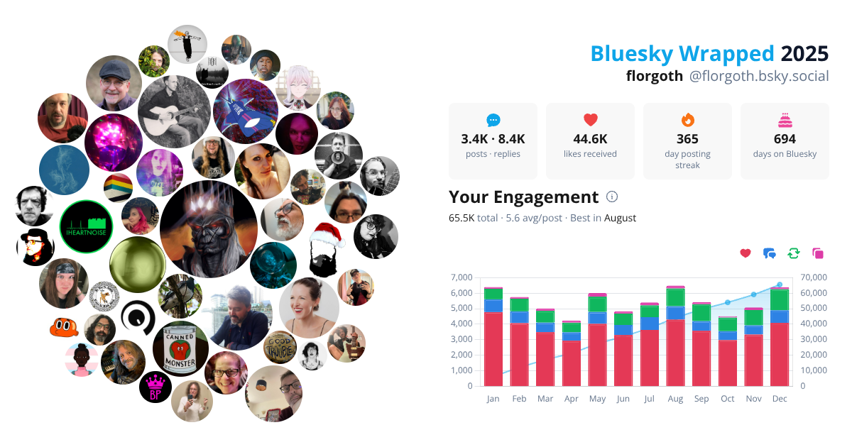 Your Bluesky Wrapped 2025 preview