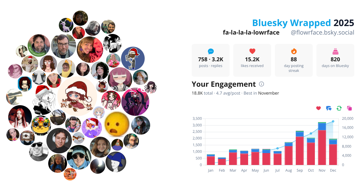 Your Bluesky Wrapped 2025 preview