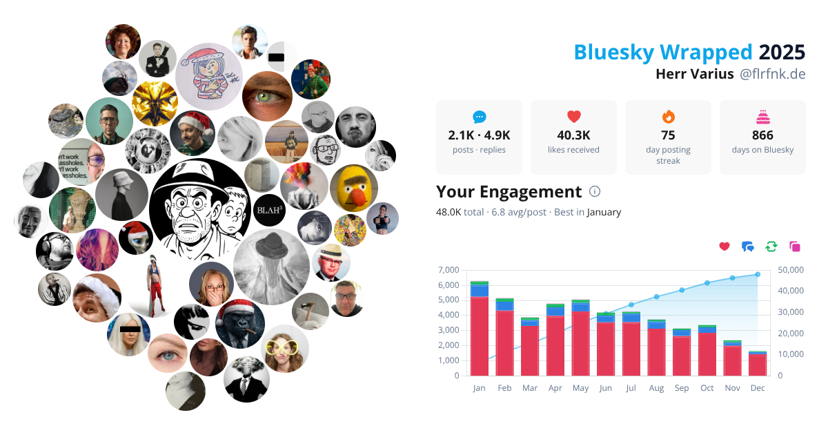Your Bluesky Wrapped 2025 preview