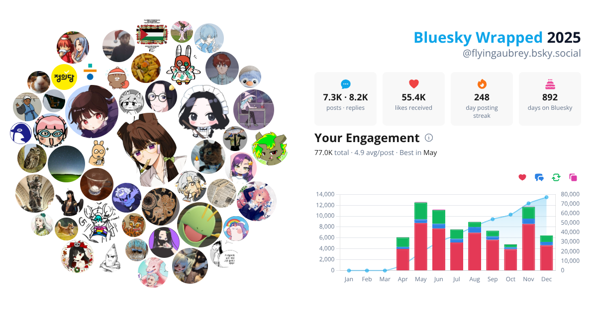 Your Bluesky Wrapped 2025 preview