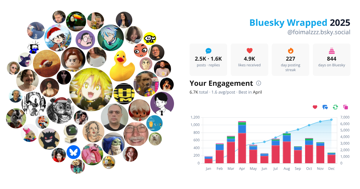 Your Bluesky Wrapped 2025 preview