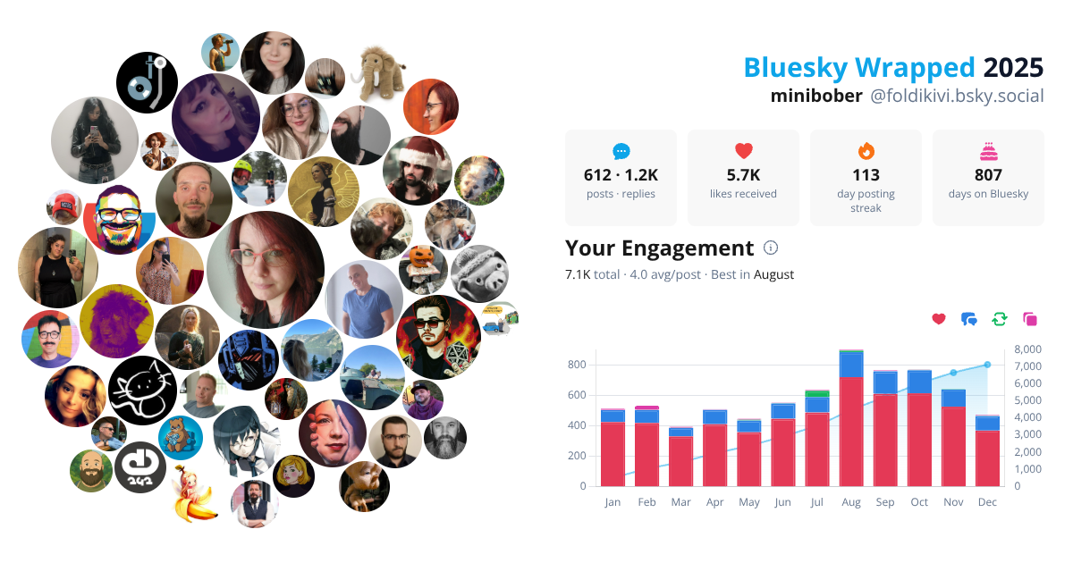 Your Bluesky Wrapped 2025 preview